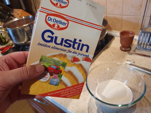 Smântână de gătit și amidon din porumb (Gustin)