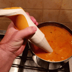 Supă mixată cu mixerul de mână